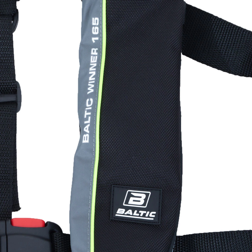 Baltic Winner 165N Manual Inflatable Life Jacket Black Grey 40-150kg 3 Baltic Winner 165N Manual Inflatable Life Jacket Black Grey 40-150kg