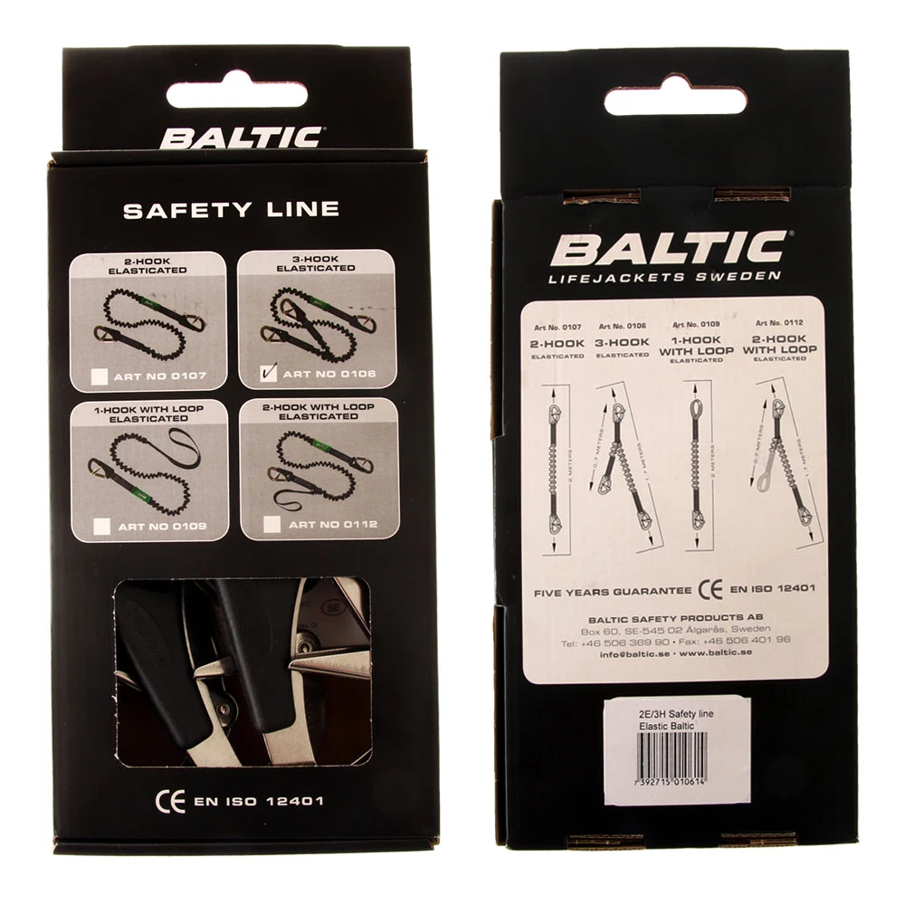 Baltic 3 Hook Elasticated Safety Line 3 Baltic 3 Hook Elasticated Safety Line