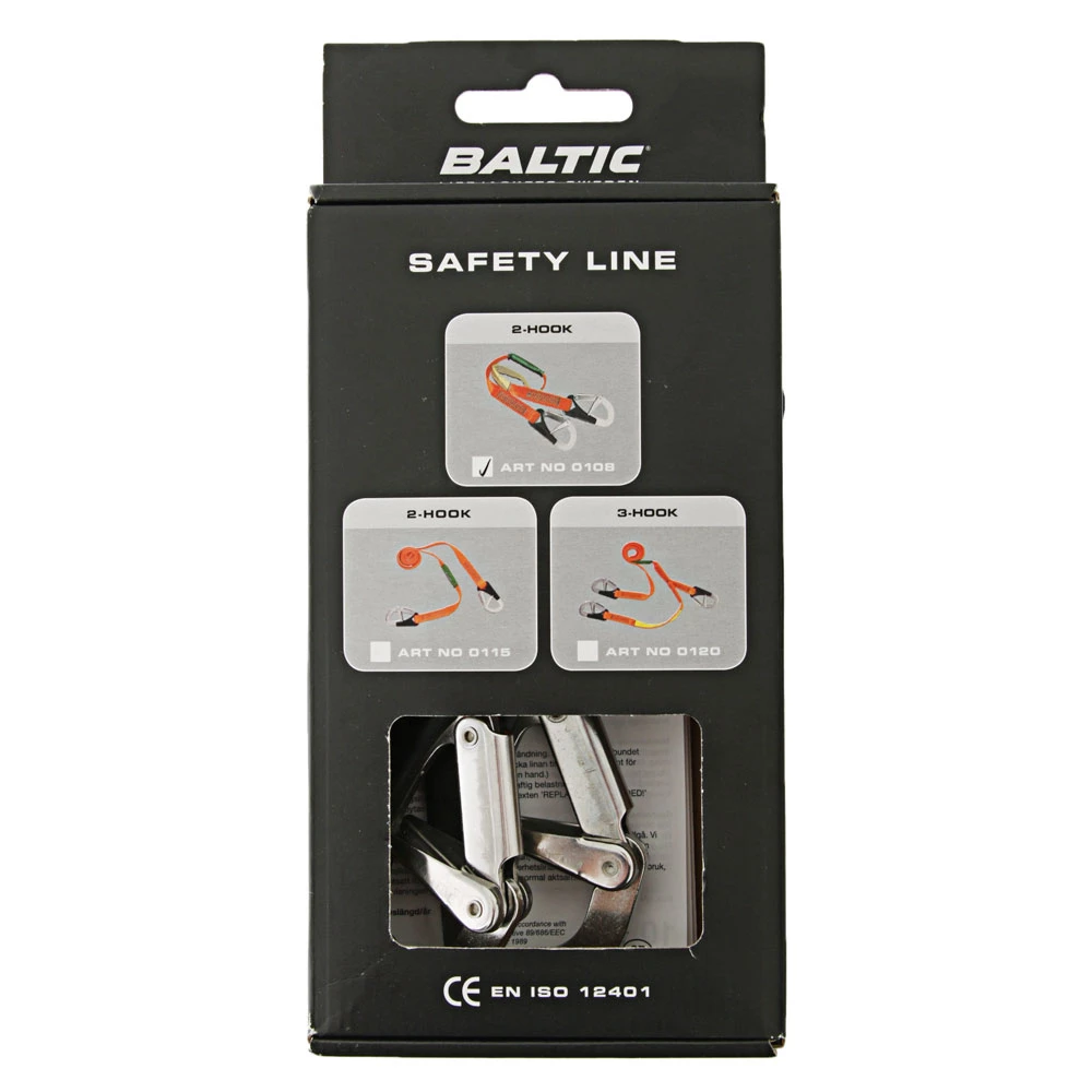 Baltic 2 Hook Safety Line 1m 2 Baltic 2 Hook Safety Line 1m